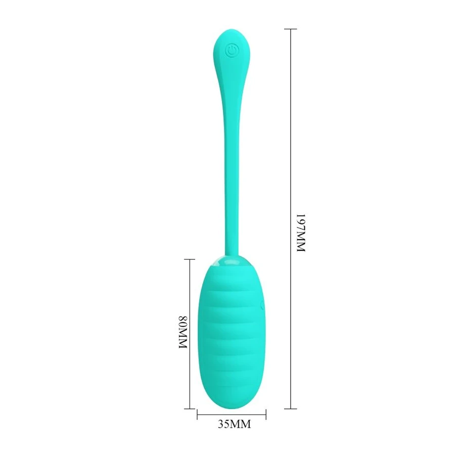 PRETTY LOVE  KIRK TAASLAETAV VIBRATSEERIV MUNA AQUA GREEN
